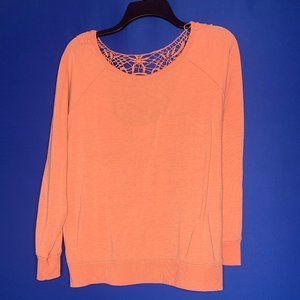 Salmon Lace Sweater